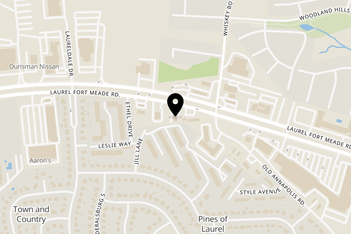 Map showing the location of Mandarin Express on 3493 Laurel Fort Meade Rd in Laurel